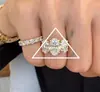 Anillo de plata de ley S925 con zircón ovalado para mujer, diseño de nicho, banda fina con incrustaciones de diamantes, apilable, anillo abierto ajustable para el dedo índice, producto nuevo