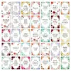 Tarjetas de Escritura en Español Modelo 36 Transfronterizo Tarjetas de Bendición Florales Acuarela Decoración de Diario Adorno de Escritorio Tarjetas