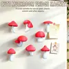 3DCT112 Pegatina Magnética 3D de Hongo Transfronteriza para Refrigerador Creativa Hongo Rojo Hongo Marrón Pegatina Magnética para Refrigerador
