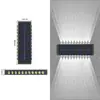 Luz de Pared Solar para Paisajismo Exterior, Patio, Decoración de Pared de Ambiente Impermeable, Iluminación Arriba y Abajo para Terraza, Lavado de Pared