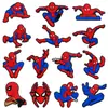 Charms para Zapatos tipo Clog de la Serie Spider-Man Hebillas para Zapatos Accesorios para Zapatos de Goma Suave PVC Accesorios croc