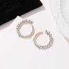 Pendientes Nuevos Distintivos Estilo Europeo y Americano Pendientes de Zircón Ojo de Caballo Pendientes de Botón Elegantes Distintivos para Mujer Pendientes Nupciales de Zircón Super Brillantes