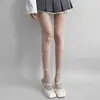 Medias de Malla Caliente con Perforaciones para Mujer, Verano Delgado, Estilo Lolita, Blancas Puras, Anti-Gancho, Seda, Base para Belleza de la Piel