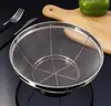 Cesta de drenaje reforzada de acero inoxidable cesta de piscina cesta de frutas cocina cesta Amoy con asa cesta para lavar juego al por mayor