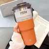 Taza de café de acero inoxidable, taza térmica, taza grande con popote, vaso de agua de aspecto elegante para niñas, vaso para hielo que mantiene el frío para hombres