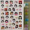 Pegatinas lindas en relieve en stock, pegatinas de arte para uñas de niña de ojos grandes, caricatura tridimensional impermeable, curativas, modelo SL
