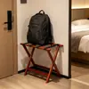 Estante de equipaje para suite de hotel de madera Estante de almacenamiento moderno Estante de equipaje plegable Estante de equipaje de madera maciza Portátil