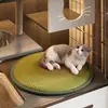 Esterilla Redonda de Ratán para Mascotas de Verano, Transpirable y Refrescante, Esterilla para Cama de Gato y Perro, Resistente a los Arañazos, Resistente al Desgaste, Esterilla Lavable para Dormir Mascotas
