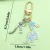 Corrente de porta com pingente de dinossauro fofo de liga temu transfronteiriça, chaveiro, pingente de bolsa, joia para chaveiro