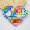 Série GuangdongSombra da Baía de Zhuhai Canção de Pesca Estilo Casal Ímãs de Geladeira Souvenirs Turísticos Culturais e Criativos Adesivos Magnéticos