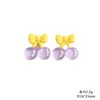 Accesorios de Oso Cereza con Lazo de Dibujos Animados Material para Manualidades DIY Pegamento de Crema Funda de Teléfono Imán para Nevera Hebilla de Zapato