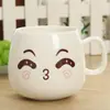 Caneca Cerâmica Personalizada com Tampa e Colher Caneca para Casal Fashion Caneca de Casa Caneca Fofa para Chá para Homens e Mulheres