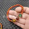 Pulsera de eslabones de ágata de Xizang Tianzhu Corazón de azúcar rosa ágata Pulsera de jade blanco pavo real pulsera flor de hielo pulsera