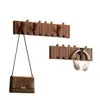 Perchero de pared con forma de tecla de piano de madera maciza, perchero de pared para dormitorio, entrada o detrás de la puerta principal, perchero para abrigos y sombreros sin necesidad de taladrar