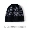 Estilo Cálido y de Moda Sombrero de Punto Jacquard para Mujer Sombrero de Punto Sombrero Cálido de Invierno Sombrero de Cachemira Pura Grueso
