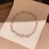 Pulsera Calada de Rombo de Circonita Transfronteriza Europea y Americana, Joyería de Mano Exquisita de Lujo Ligero de Alta Gama, Personalidad, Banda para la Mano, Temperamento, Versátil para Mujeres