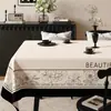 Mantel Vintage Estilo Francés, Impermeable, Resistente al Aceite, Lavable, Funda Rectangular para Mesa de Comedor, Lujo Ligero, Aspecto de Alta Gama, Tela de Cubierta para Mesa de Café