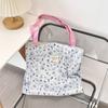 5443 Bolsa de Lona con Estampado de Gatito Lindo Gran Capacidad Doble Capa Bolsa de Trabajo para Estudiantes Mujeres Bolso de Mano de Verano