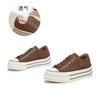 Tenis Blancos de Piel de Vaca de Primera Capa para Mujer, Tenis de Estilo Vintage Nuevos de Primavera 2026 con Suelas Gruesas para Aumento de Altura, Zapatos Deportivos y Casuales