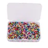 Miçangas de vidro 2mm 3mm 4mm miçangas pintadas cor mista uma caixa de cerca de 160g miçangas soltas para artesanato DIY
