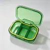 Caixa de Remédios Mini Portátil Luxo Leve Alta Aparência Mini Caixa de Armazenamento de Mão à Prova de Poeira à Prova de Umidade Alta Vedação Caixa com Compartimentos de Silicone