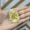 Pegatina para Teléfono Móvil de Oro Puro 999 2 Mg Dios de la Riqueza Caqui Ruyi Talismán de Paz para Atraer Riqueza y Hacerse Rico Regalo Popular Fabricante Venta al por Mayor