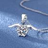 Colgante de Alas de Ángel Incrustado de Diamantes para Mujer Moderno Colgante Brillante de Alas de Ángel Incrustado con Diamantes de un Quilate para Mujer