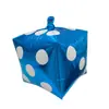 Globos con forma de cubo de seis caras de 12, 22 y 24 pulgadas para fiestas temáticas de cumpleaños.
