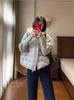 Chaqueta Ligera Tipo D Alta Tejido de Punto con Costuras en las Mangas 90 Chaqueta Corta de Plumón de Pato Blanco para Mujer Otoño e Invierno Nuevo YR5010A
