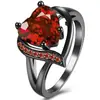 Anillo Romántico con Forma de Corazón Cao Shi, Dulce y Fresco, de Cuatro Garras Incrustado para Mujer, Joyería de Tendencia Asiática de Nicho, Corazón Romántico Amazon