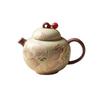 Tetera de Cerámica Pintada a Mano de Zorro de Nueve Colas con Agujero para Bola de Filtro para Uso en el Hogar, Juego de Té Kung Fu Retro