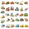 56 Pegatinas de Vehículos de Construcción Realistas Estilo Acuarela, Pegatinas Divertidas de Excavadora y Bulldozer para Niños, Pegatinas Decorativas para Material de Manualidades