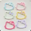 Acessório Cabeça de Gato Grande Oca com Gotejamento de Tinta Colorido Doces Plástico DIY Material Artesanal Material de Pingente Acessório para Capa de Celular