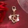Amor Transfronterizo Europeo y Americano - Llavero Colgante con Letra Inglesa Hueca Temática de Amor - Artículo de Regalo Incrustado con Pedrería, un Lujoso Accesorio para Mujer