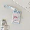 Portatarjetas Deslizante de Dibujos Animados Hisocute de 3 pulgadas para Tarjeta de Comedor Estudiantil, Tarjeta de Acceso, Tarjeta de Identificación, Funda Protectora con Colgante de Cordón