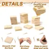 Atacado de Fábrica Pedaços Quadrados Pequenos de Pinus Peças de Madeira DIY Peças de Letras em Branco Blocos de Construção Materiais Artesanais Artesanato em Madeira