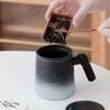 Taza de cerámica con degradado, taza de té, taza de separación de té, taza con tapa, taza de oficina, taza de cerámica con filtro