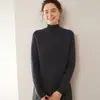 26 Estilos Nuevos de Suéteres de Cachemira para Mujer con Cuello Semi-Alto, Tejido de Punto Grueso de Siete Agujas, Raglán, Doble Hilo, Corte Holgado, Capa Base