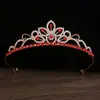 Children's Crown Headwear Princess Girls' Crown Crystal Hair Band Golden Frozen Aisha Girls' Birthday Acessórios de cabelo