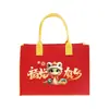 Regalo de Acompañamiento para el Año Nuevo 2025 Regalo del Año de la Serpiente Bolsa de Regalo Hebilla Oculta Festiva Gran Capacidad Bolso de Fieltro con Logo Personalizado