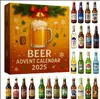 Calendario de Nuevos Productos 2025 Adventbeer Navidad Tridimensional 3D Botella de Vino Whiskey Adviento Calendario de Adviento Mayoreo
