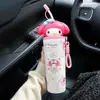 Nueva Taza Térmica Sanrio de Dibujos Animados de Alta Apariencia 316, Taza de Coche de Alta Apariencia, Taza Térmica con Popote de Muñeca Le Yi