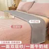 Cobertor de Cama de Lã de Leite de Inverno Camada Dupla Gaze um Lado Lã um Lado Algodão Estilo Espessado Lençol Especial para Tatame Peça Única Classe A