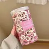 Gomas para el Cabello Estilo Coreano en Lata, 400 Piezas, Anillos de Toalla Plegados de Colores Graduados, Bandas para el Cabello Lisas de Colores Caramelo para Niñas