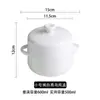 Olla de Cerámica Impermeable para Estofado Hotel Phnom Penh con Tapa Doble Tapa Boles Binaurales para Estofado de Nido de Pájaro con Recipiente Interior Olla para Huevo al Vapor Olla para Estofado Olla Pequeña para Sopa