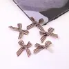 Tela Retro Príncipe de Gales a Cuadros con Lazo Pendientes Hechos a Mano DIY Pasador Materiales para Joyería Accesorios Pequeños