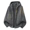 Suéter con capucha de punto trenzado liso para hombre, otoño/invierno 2026, nuevo, europeo y americano, prenda exterior casual para hombres jóvenes