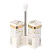 T021 Conjunto de Porta-Temperos Nórdico de Luxo Transfronteiriço Frascos Quadrados de Vidro para Temperos Frascos Domésticos para Temperos Caixa de Temperos