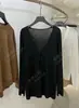Yuran 26 Nueva Colección Primavera/Verano Hilo de Alto Twist Ultrafino Tácto Frío Diseño de Doble Nudo Cardigan de Punto Recto