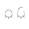 Atacado de Brincos e Piercings Nasais em Estoque de Comércio Exterior, Argolas Fechadas de Aço Inoxidável 316L, Joias de Piercing com Canto Afiado e Diamantes, Estilo Europeu e Americano